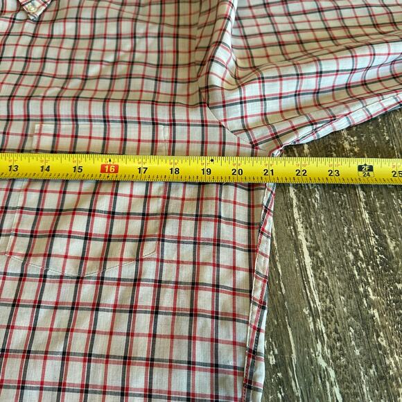 Vintage Men’s Sears Perma-Prest Long Sleeve Button Down Plaid Collar Shirt, M - Picture 7 of 8